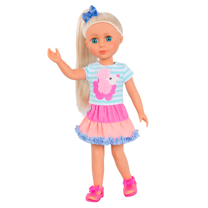 Pack Muñeca Glitter Girls Mollie 36 cm + 2 Tenidas + Set de Mascotas