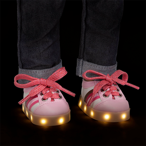 Zapatillas con luces rosado y blanco