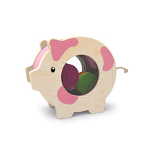 Chanchito Alcancía De Madera - Con Monedas