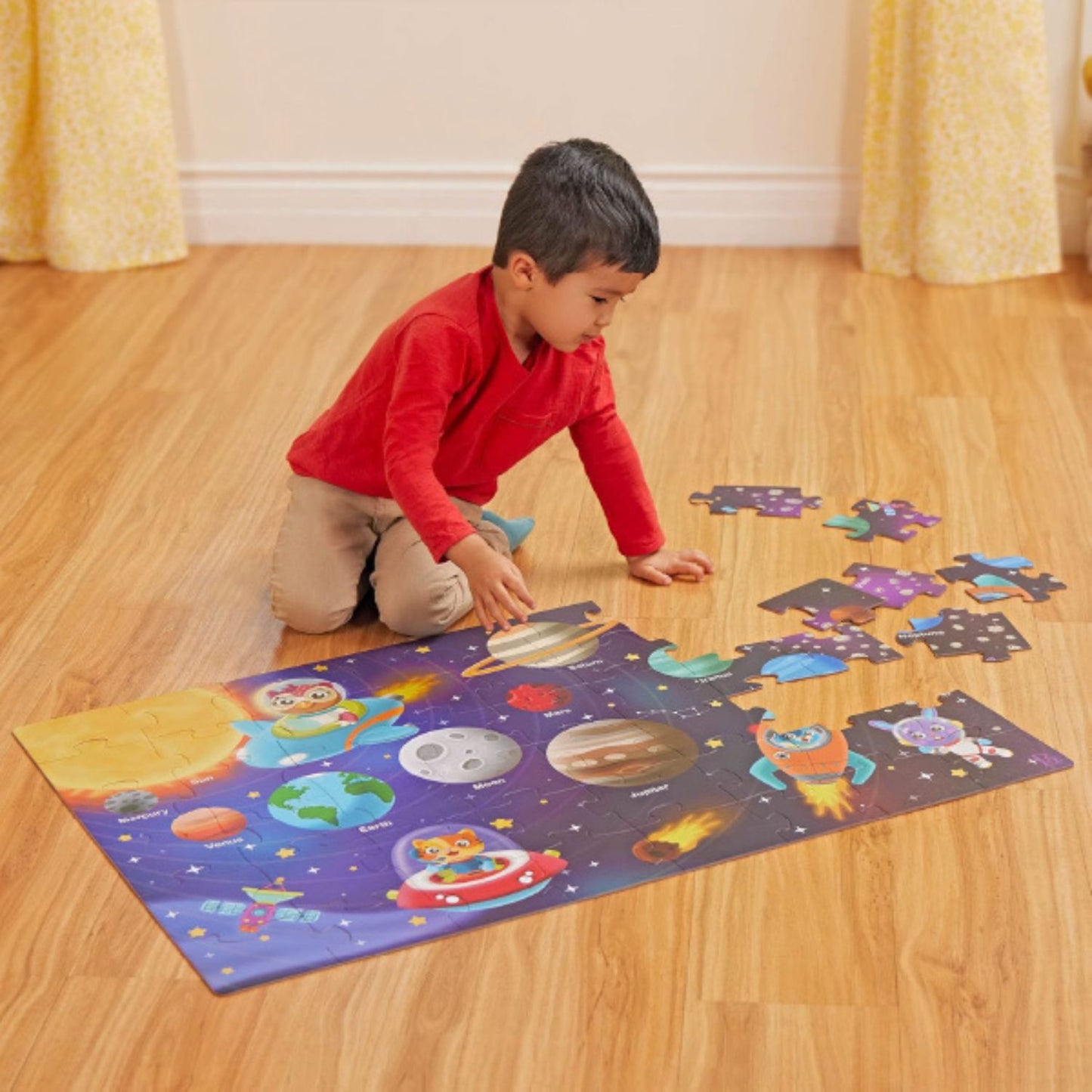 Puzzle Gigante De Piso - Sistema Solar 48 Piezas