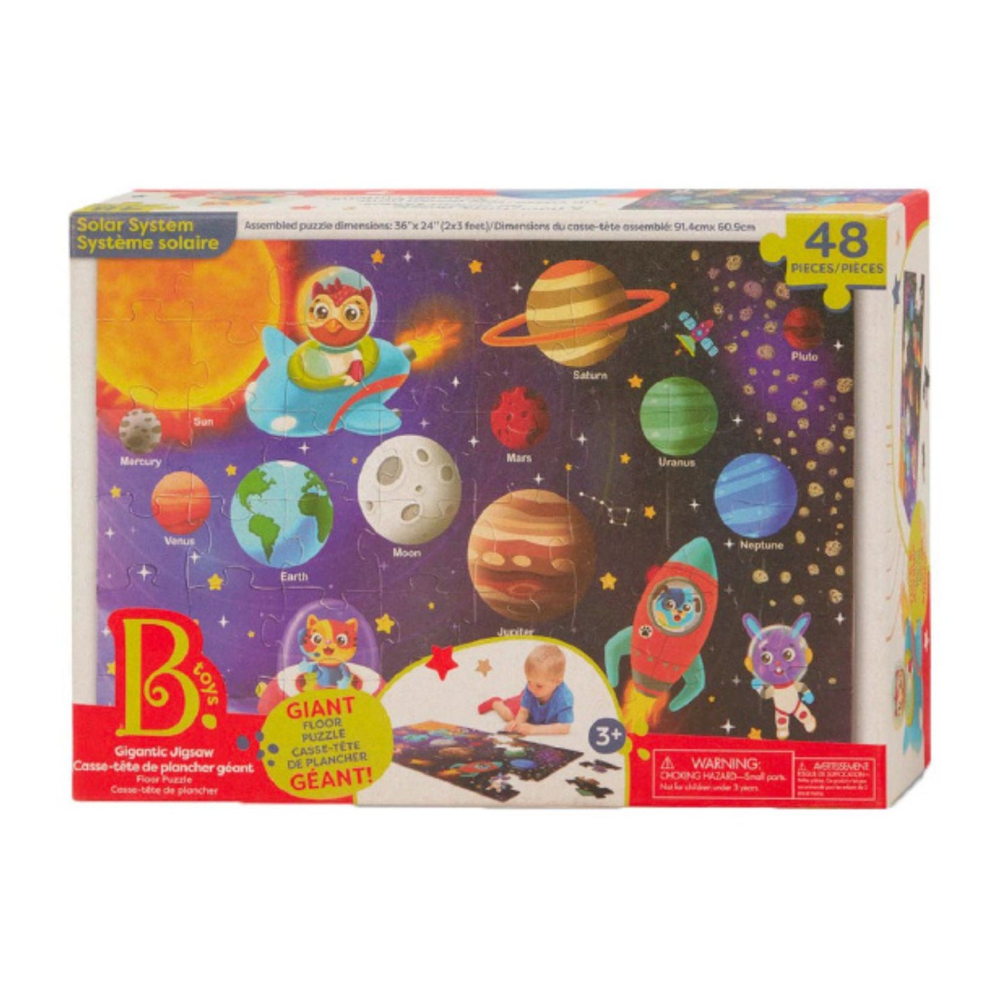 Puzzle Gigante De Piso - Sistema Solar 48 Piezas