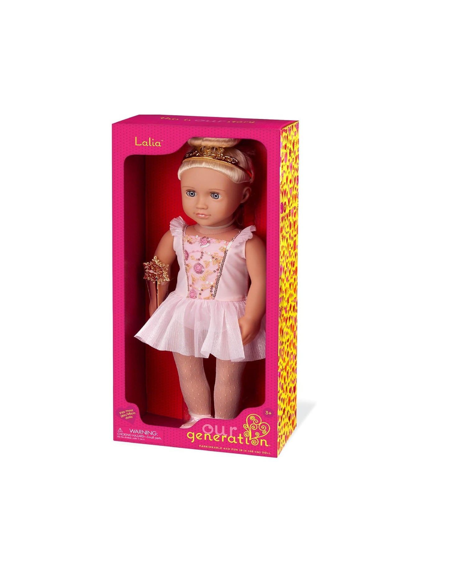 Muñeca Our Generation Lalia con vestido de hada y varita - 46 cm