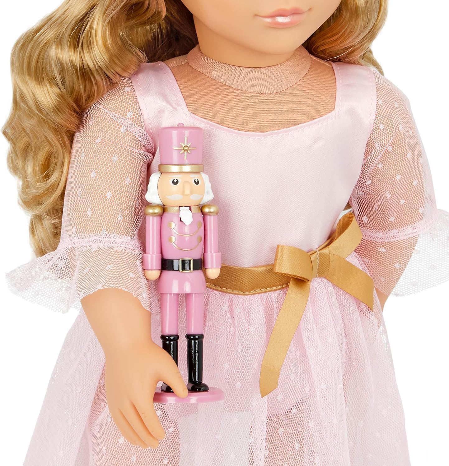 Muñeca Natasha Our Generation con vestido rosa y Cascanueces - 46 cm