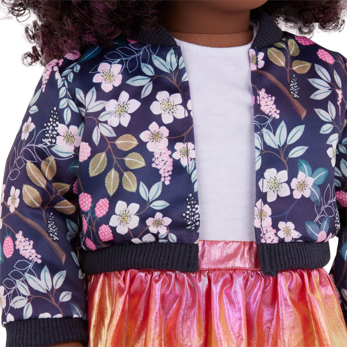 Tenida chaqueta floral y falda
