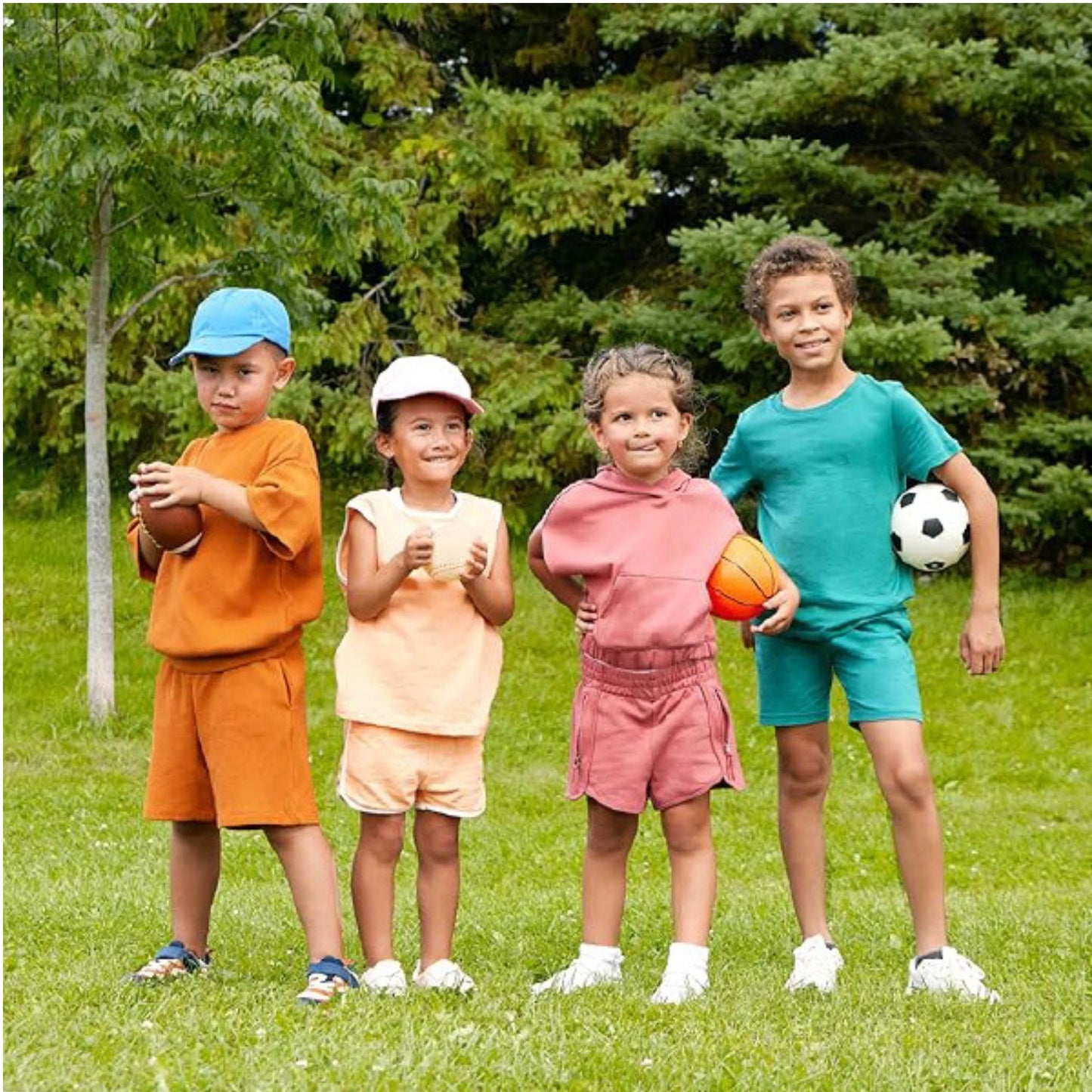 Set De Pelotas Deportivas - 4 Piezas Con Bolso