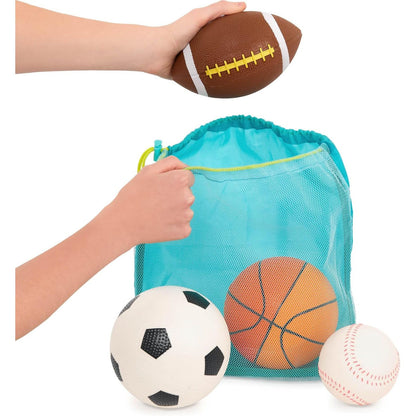 Set De Pelotas Deportivas - 4 Piezas Con Bolso