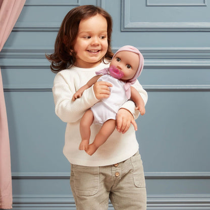 Pack Muñeca LullaBaby con Cintillo + Cuna Mecedora para Muñecas