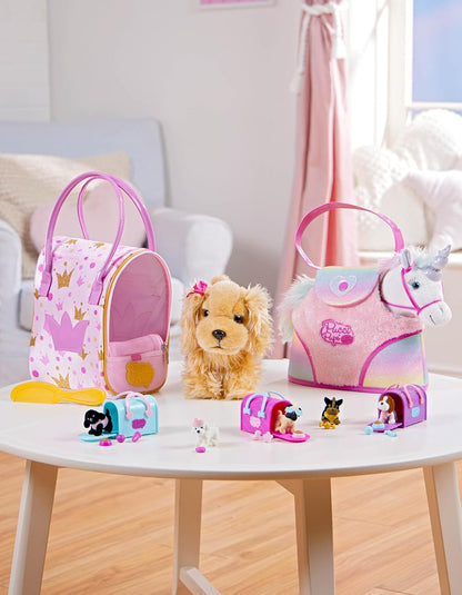 Unicornio brillante con bolso arcoíris