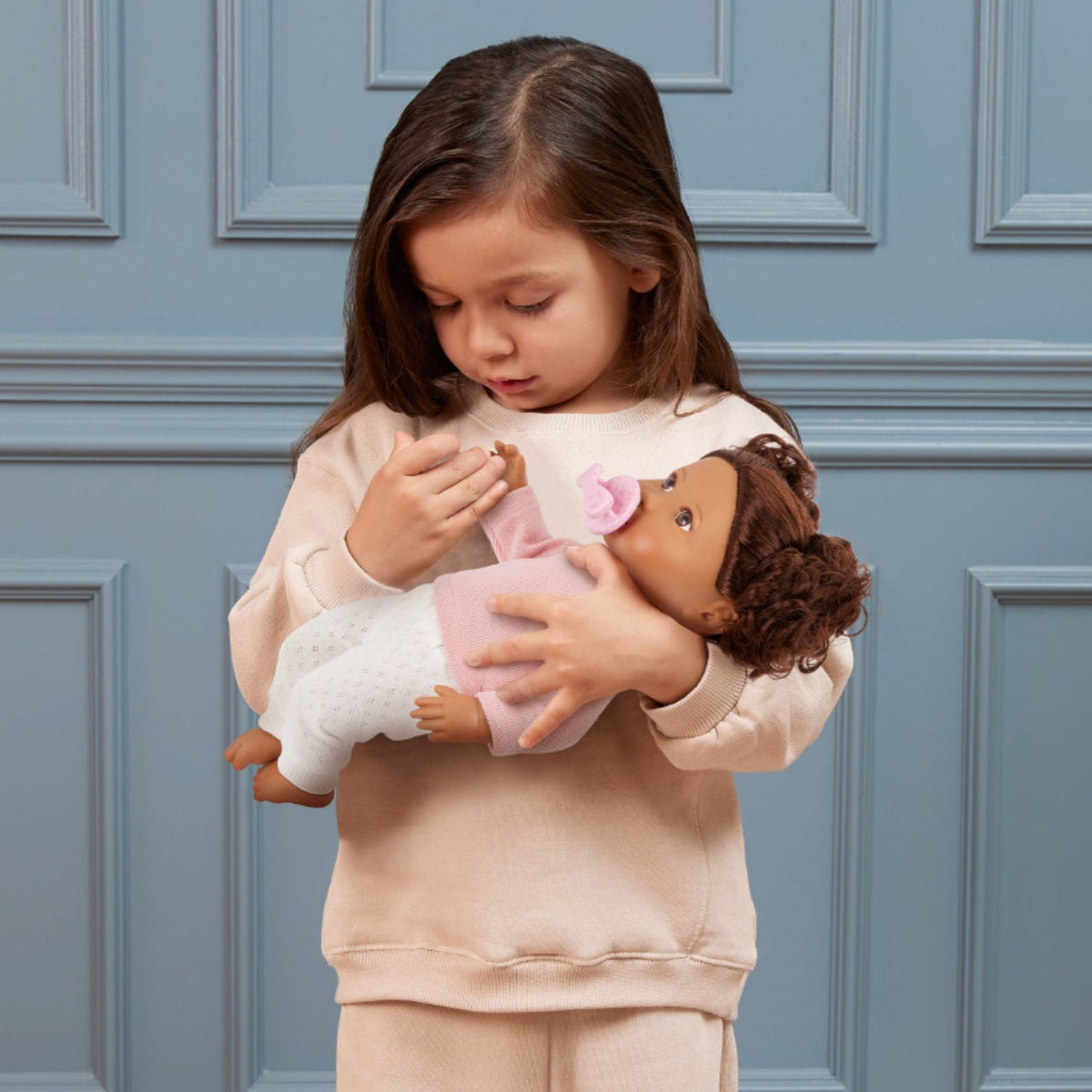 Muñeca Bebé - LullaBaby Rulos Top Rosa