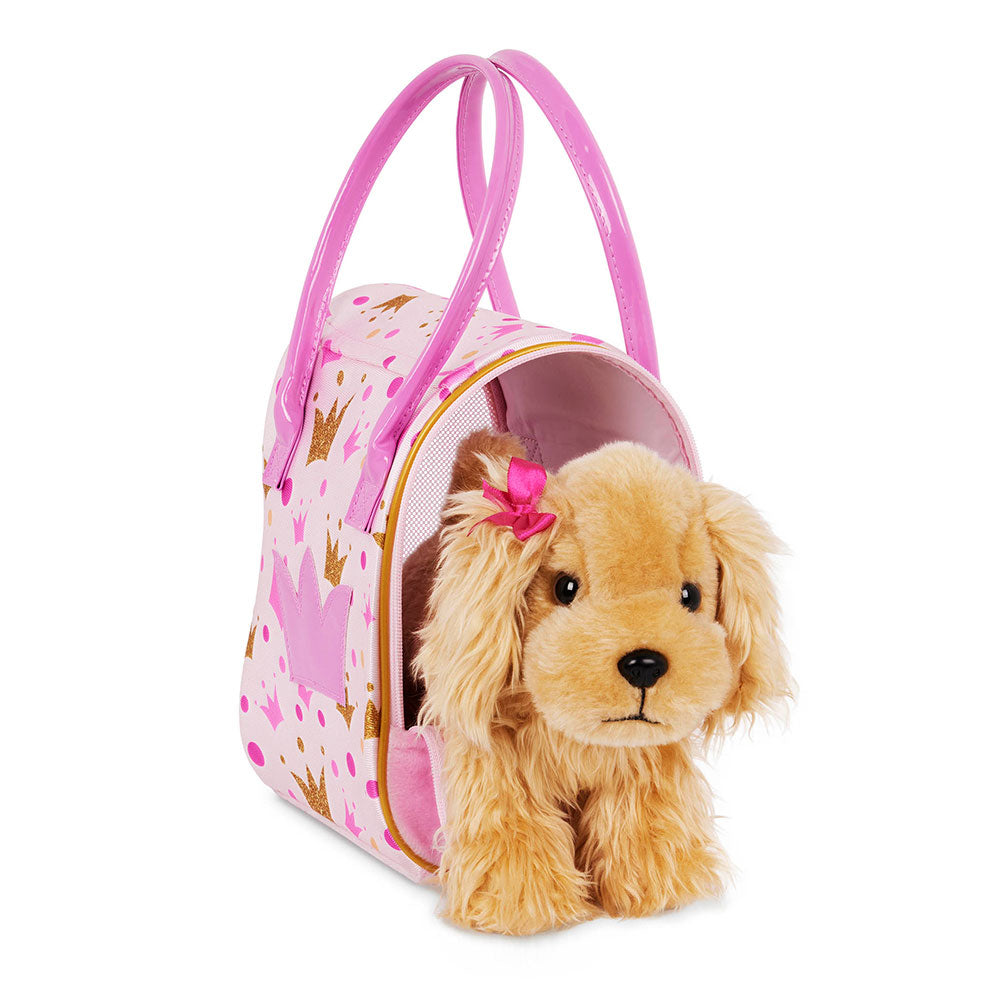 Cachorro cocker con bolso