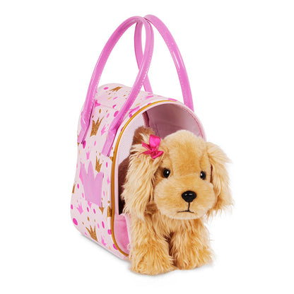 Cachorro cocker con bolso