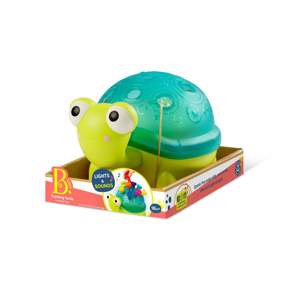 Tortuga aprende a contar con luces y sonido
