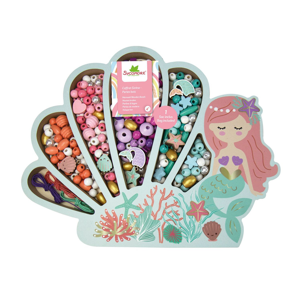 Set Cuentas de Madera - Sirenas
