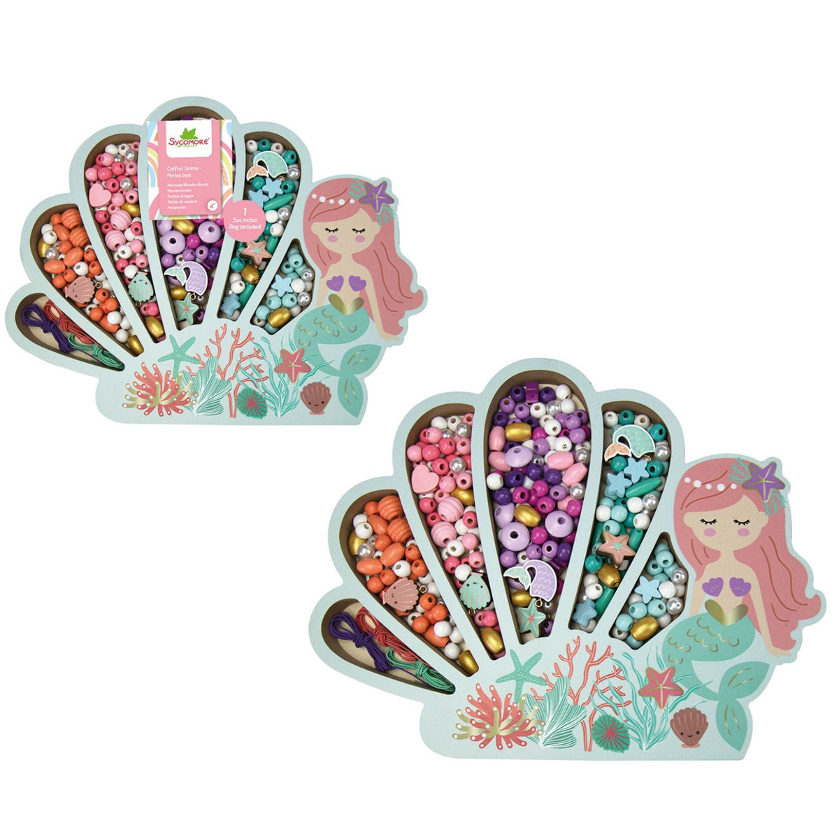 Set Cuentas de Madera - Sirenas
