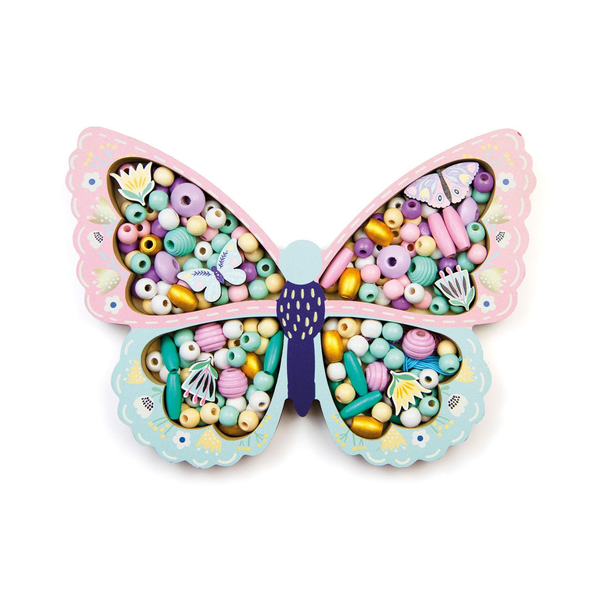Set Cuentas de Madera - Mariposas