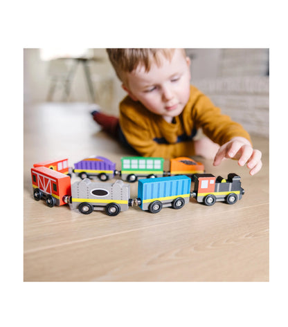 Set trenes de madera