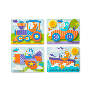 Pack 4 puzzles Vehículos