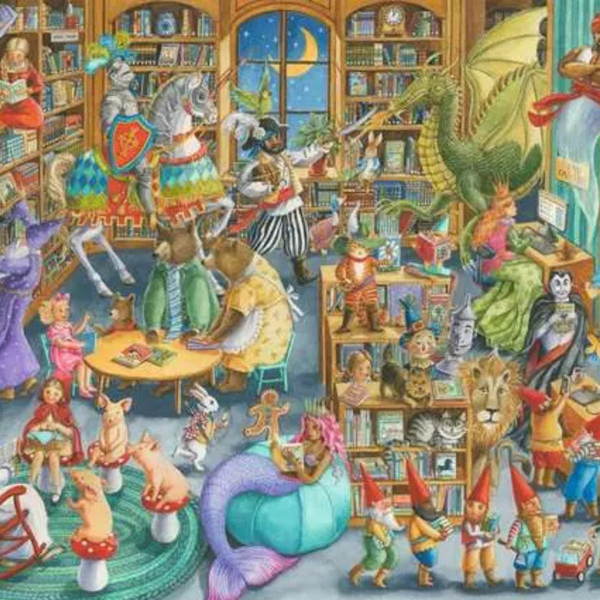 Puzzle Medianoche en la Biblioteca - 1000 piezas