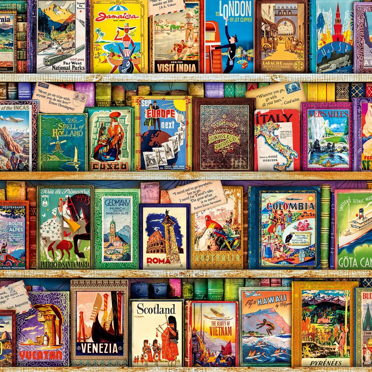 Puzzle 500 Piezas Guías de Viaje Vintage