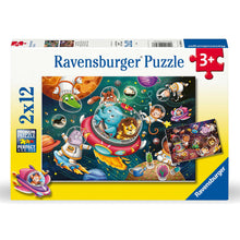 Puzzle Animales en el Espacio 2x12p