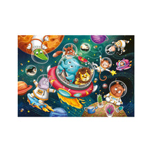 Puzzle Animales en el Espacio 2x12p