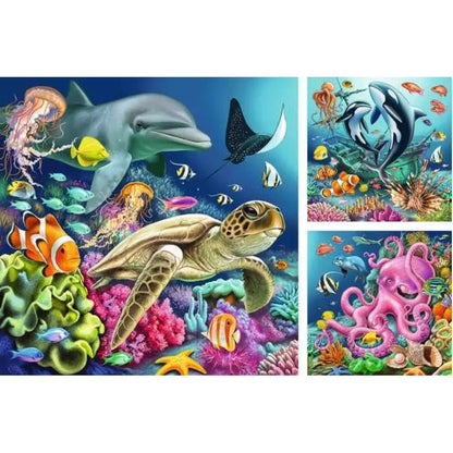 Puzzle Maravillas Submarinas - 3x49 piezas
