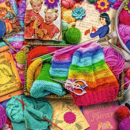 Puzzle Tejido y Crochet Vintage - 1000 piezas