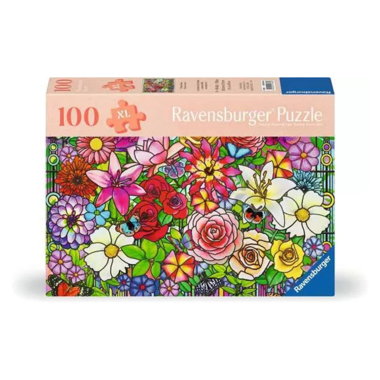 Puzzle Flores de Tiffany – 100 piezas - Especial Tercera Edad