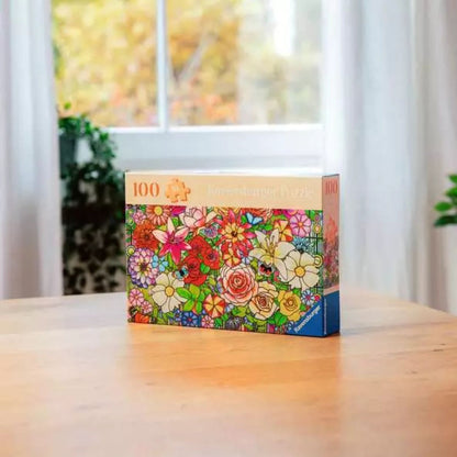 Puzzle Flores de Tiffany – 100 piezas - Especial Tercera Edad