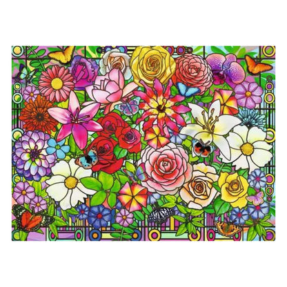 Puzzle Flores de Tiffany – 100 piezas - Especial Tercera Edad