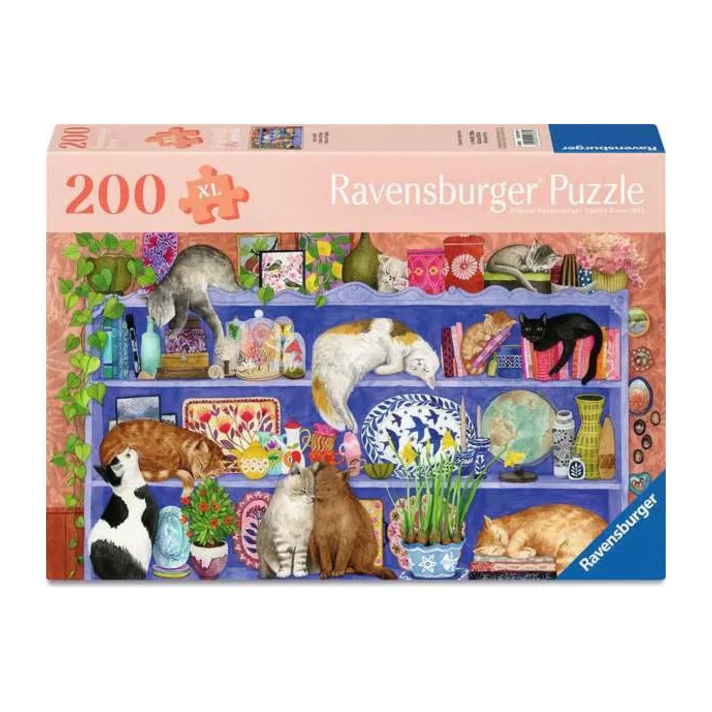 Puzzle Gatos en el Estante – 200 piezas - Especial Tercera Edad