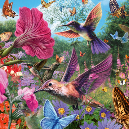 Puzzle 200 Piezas XL Colibríes y Mariposas