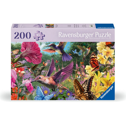 Puzzle 200 Piezas XL Colibríes y Mariposas