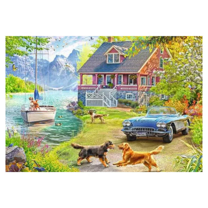 Puzzle Casa de Lago en Verano – 100 piezas - Especial Tercera Edad