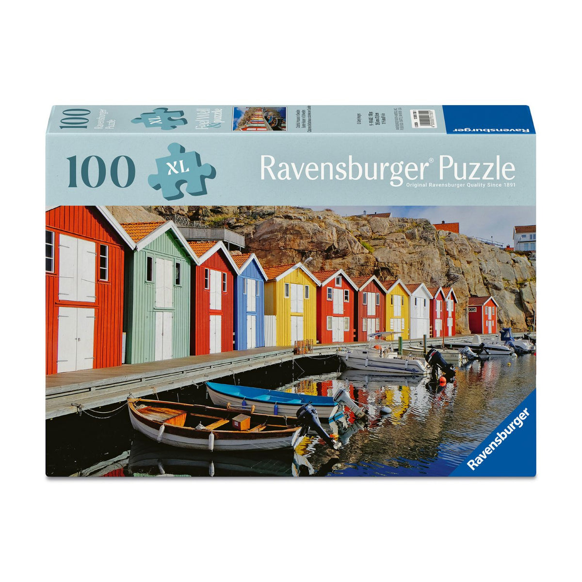 Puzzle Casas de Colores en Suecia - 100 piezas Gold Edition