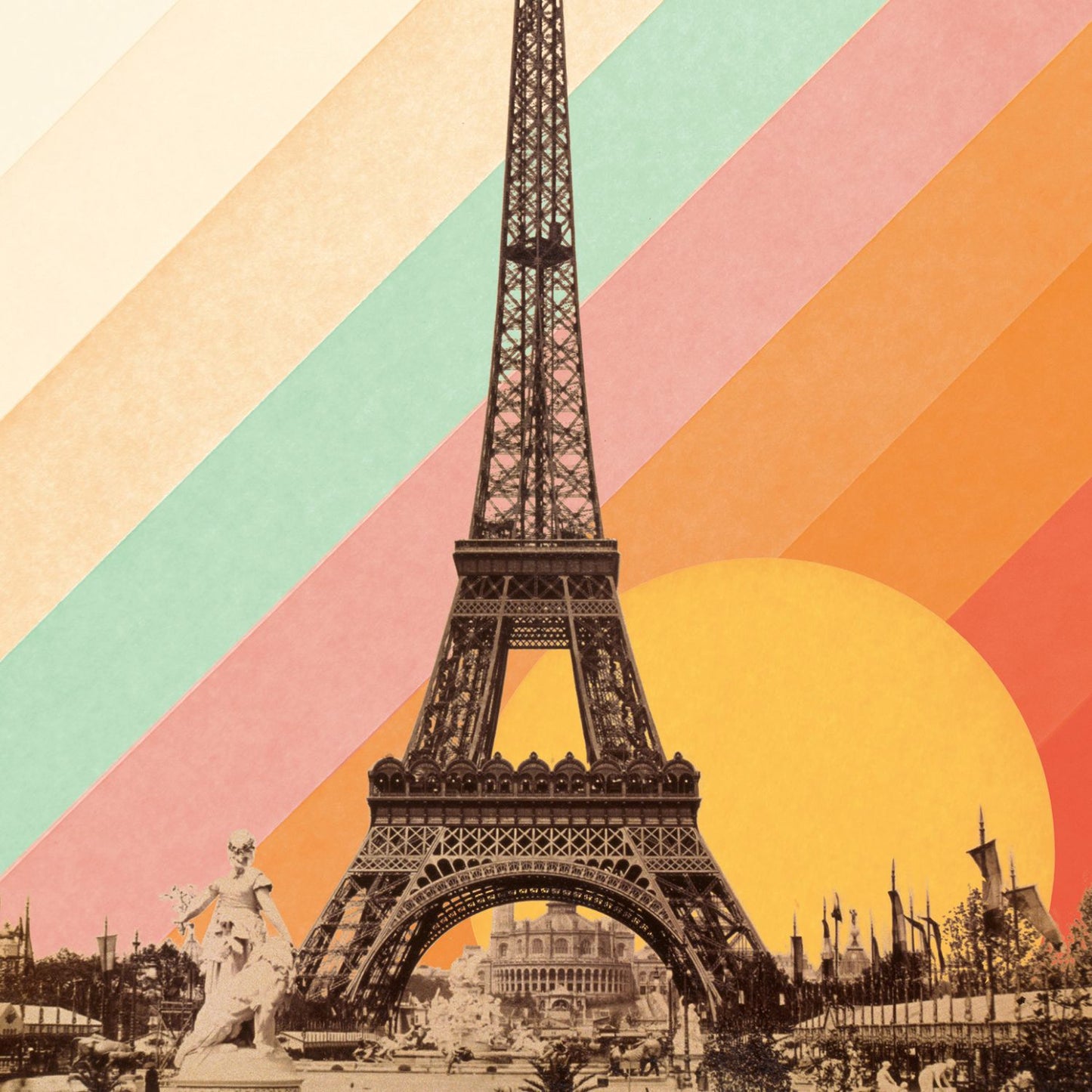 Puzzle 500 Piezas Torre Eiffel Retro