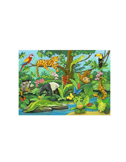 Puzzle enmarcado - Animales de la selva
