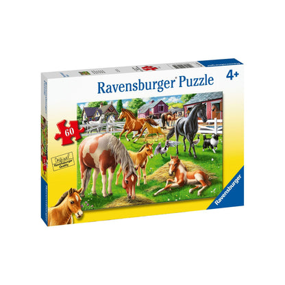Puzzle Caballos Felices - 60 piezas