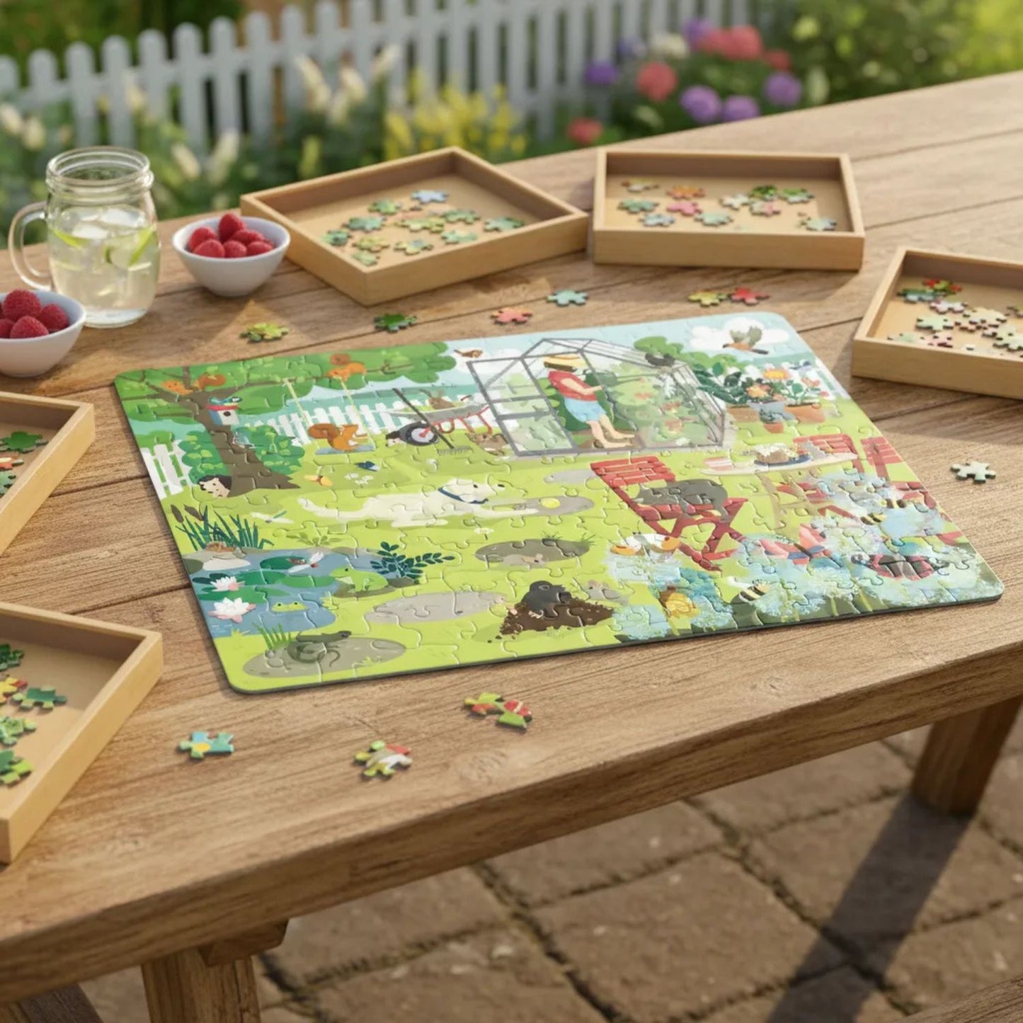 Puzzle enmarcado Animales en el Jardín