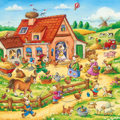Puzzles 3 x 49 Vacaciones en el Campo