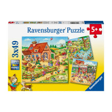Puzzles 3 x 49 Vacaciones en el Campo