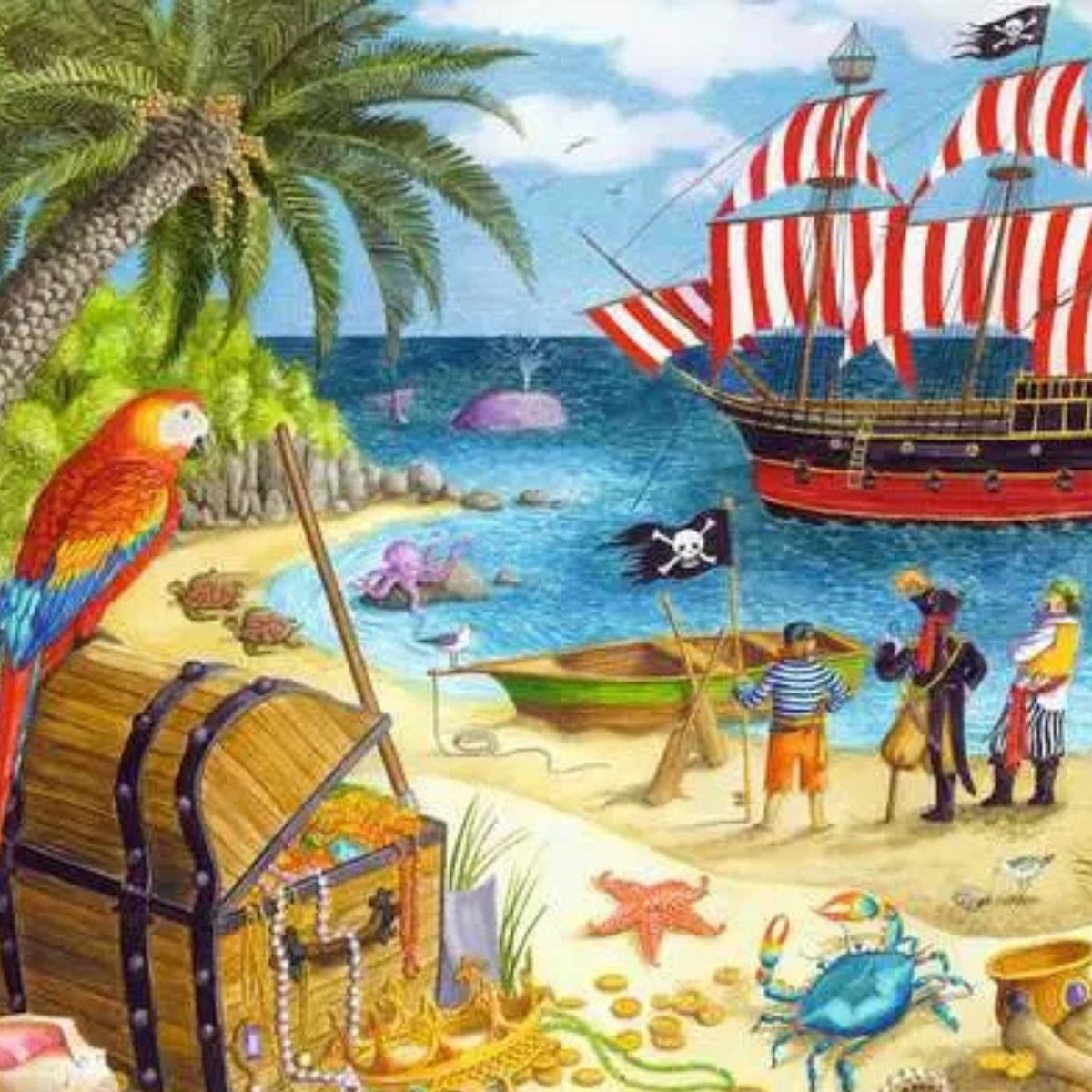Puzzle Piratas y Sirenas - 2x24 piezas