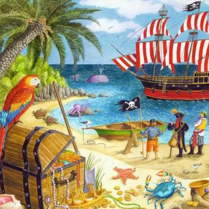 Puzzle Piratas y Sirenas - 2x24 piezas