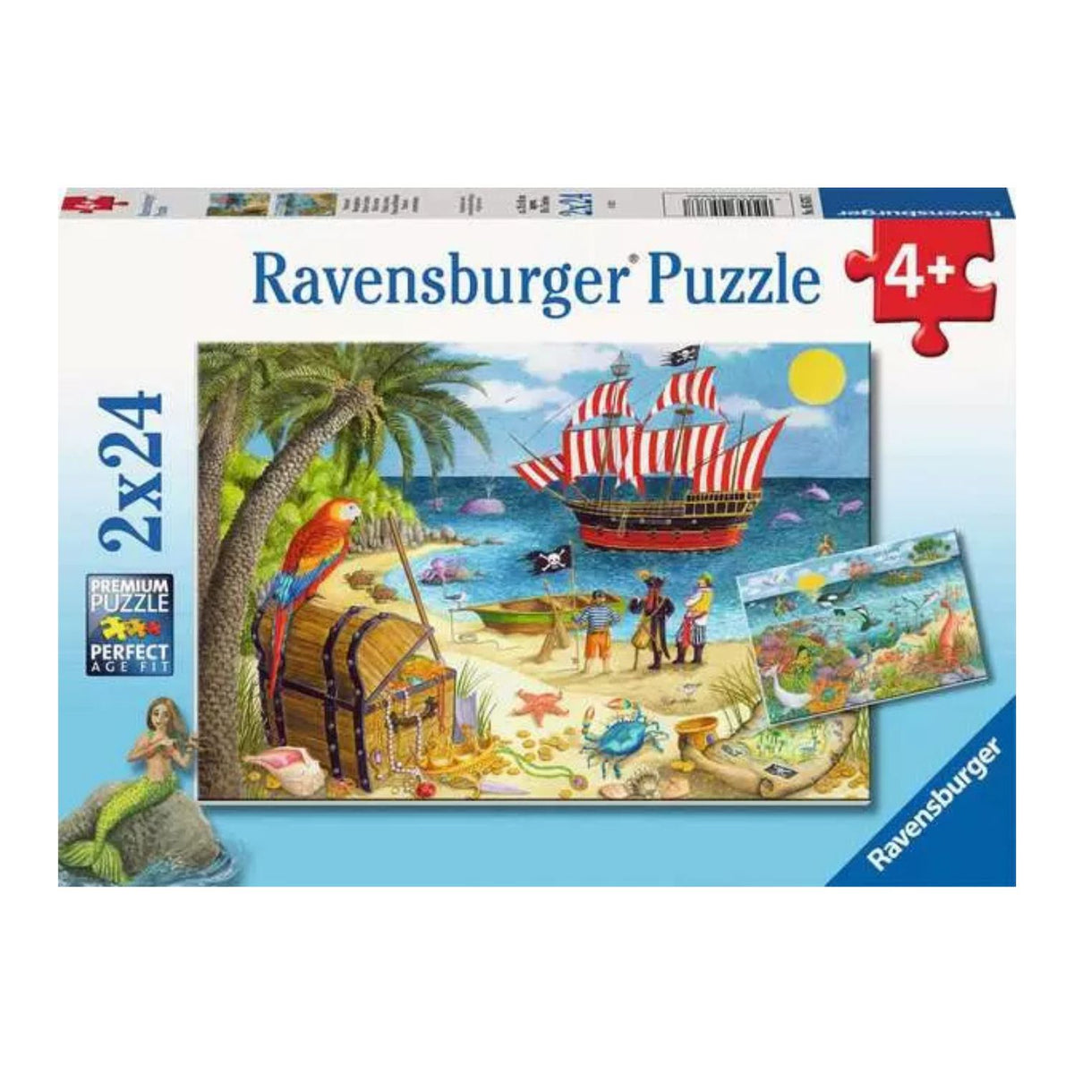 Puzzle Piratas y Sirenas - 2x24 piezas