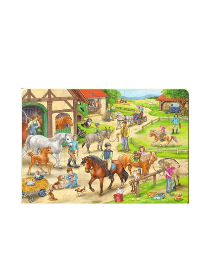 Puzzle enmarcado - Día en el rancho
