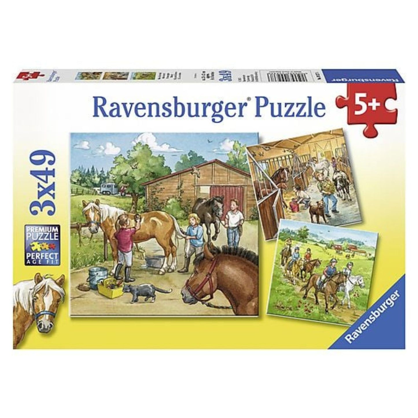 Puzzles 3 x 49 Un Día en la Hípica