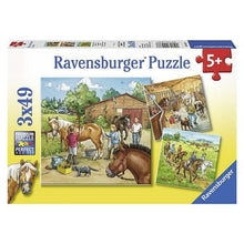 Puzzles 3 x 49 Un Día en la Hípica