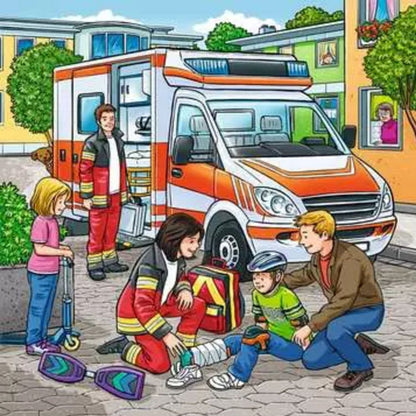Puzzle Vehículos de Emergencia - 3x49 piezas