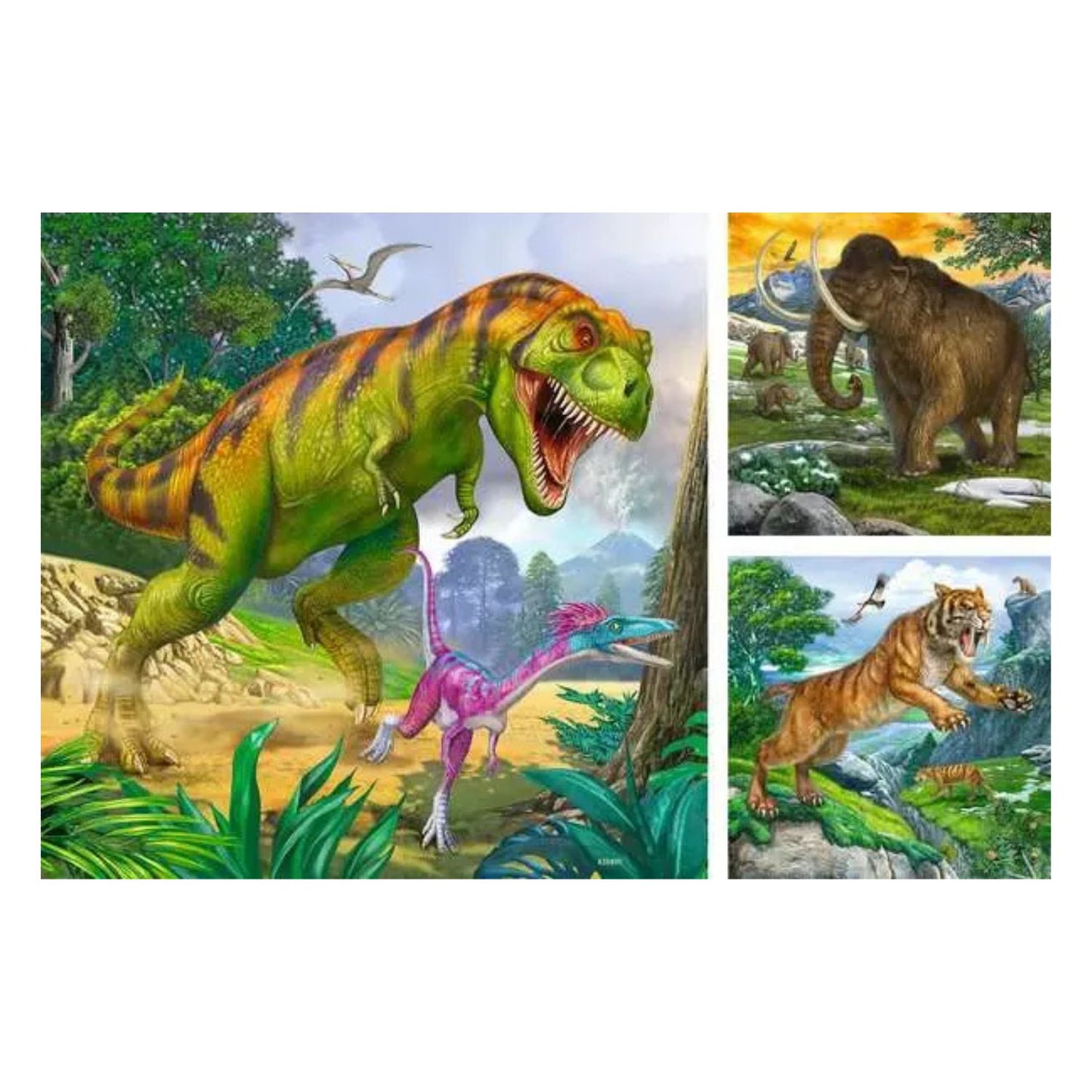 Puzzle Dinosaurios Prehistóricos – 3x49 piezas