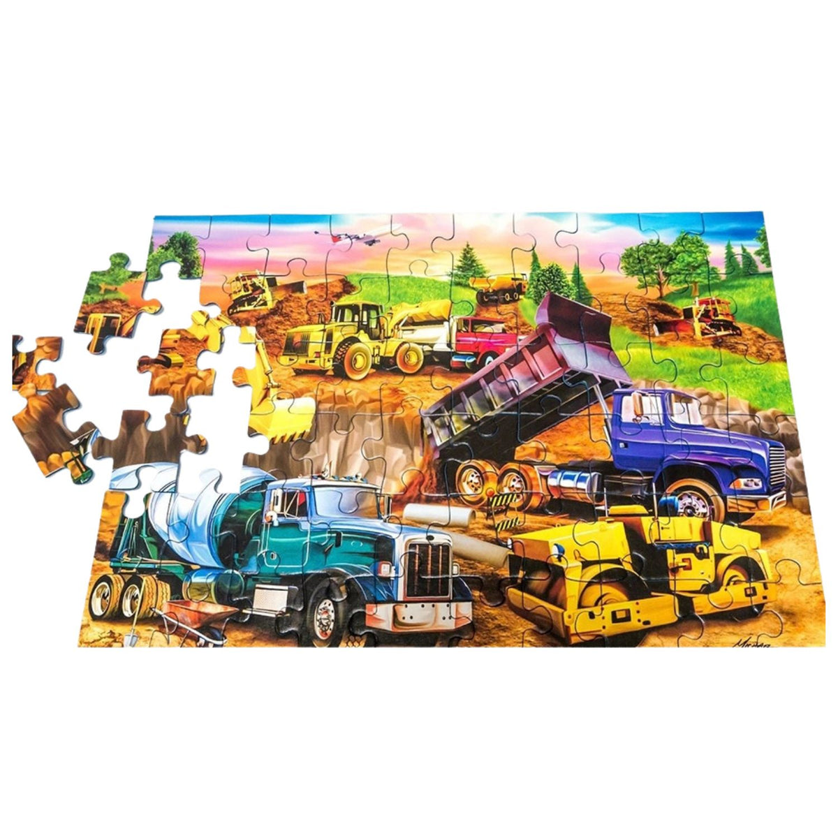 Puzzle Máquinas en Obra - 60 piezas